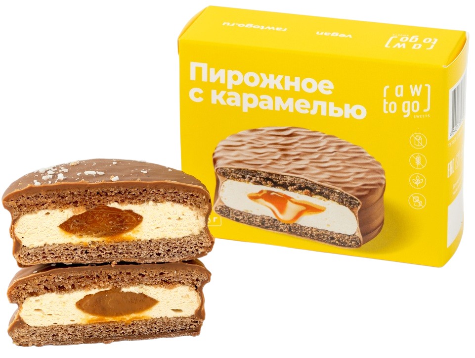 Бисквит Sweet с суфле и кокосовой карамелью | Raw to go