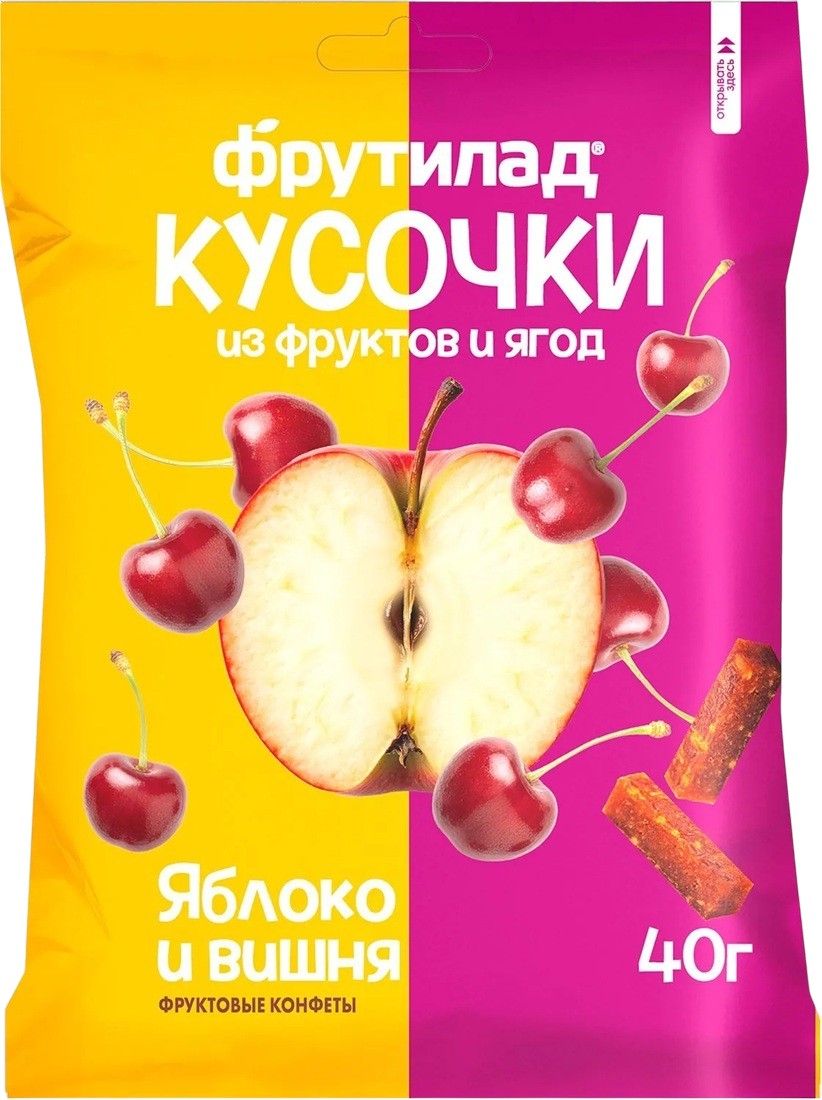 Фруктово-ягодные кусочки «Яблоко и Вишня» | Фрутилад