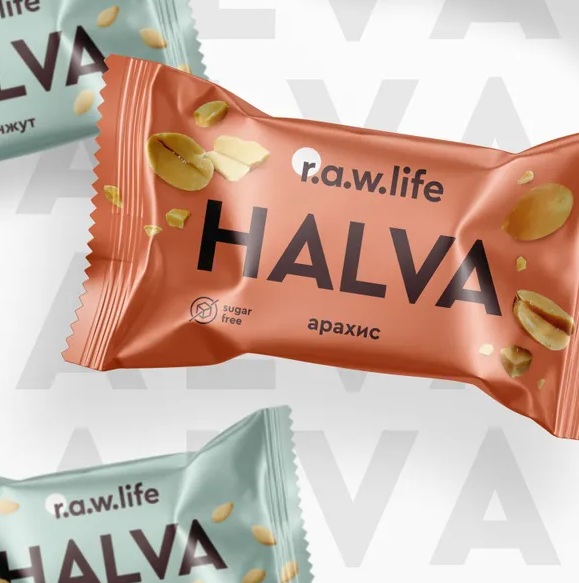 Конфета «Halva» с арахисом | RAW LIFE
