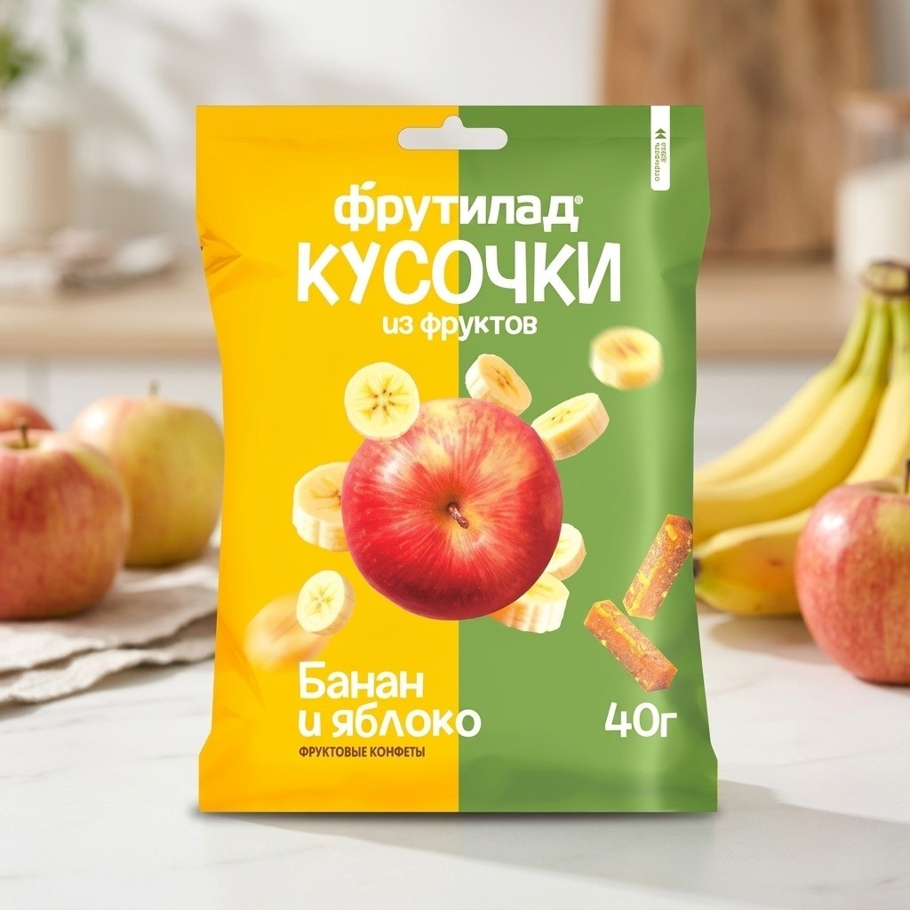 Фруктовые кусочки «Банан и Яблоко» | Фрутилад