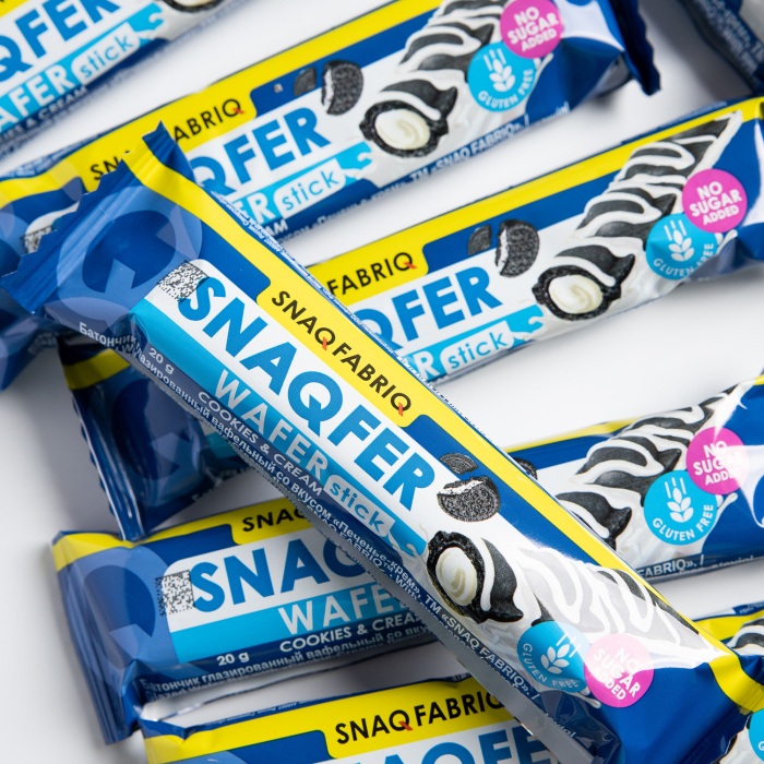 Батончик вафельный Snaqfer «Печенье и крем» | Snaq Fabriq