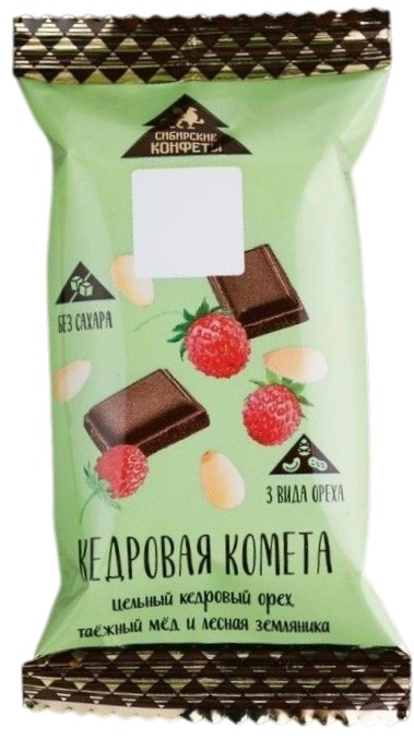 Конфета «кедровая комета» с земляникой | Сибирский Кедр