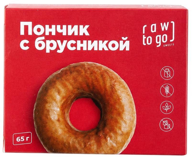 Пончик с брусникой | Raw to go