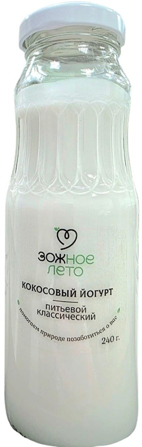 Йогурт кокосовый питьевой классический | Зожное Лето