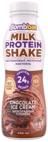 Протеиновый молочный коктейль со вкусом шоколадного пломбира | Bombbar