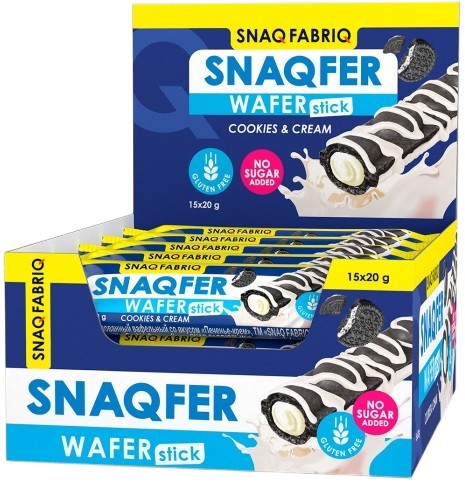 Батончик вафельный Snaqfer «Печенье и крем» | Snaq Fabriq