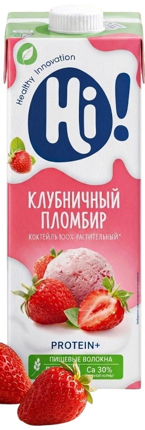Напиток растительный со вкусом клубничного пломбира | Hi
