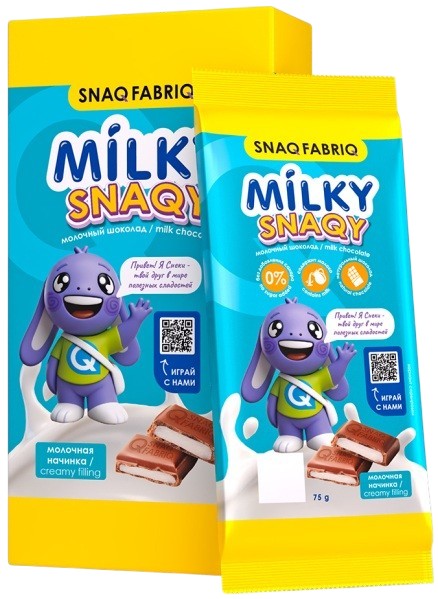 Шоколад молочный со сливочной начинкой без сахара «SNAQY» | Snaq Fabriq
